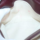 GIVENCHY Shoulder Bag Leather Wine Red Silver pink Auth am6721-12