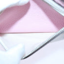 GIVENCHY Shoulder Bag Leather Wine Red Silver pink Auth am6721-22