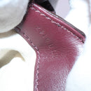 GIVENCHY Shoulder Bag Leather Wine Red Silver pink Auth am6721-23