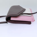 GIVENCHY Shoulder Bag Leather Wine Red Silver pink Auth am6721-3