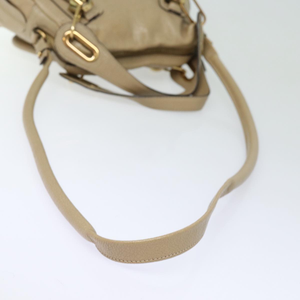 Chloe Hand Bag Leather 2way Beige Auth am6723