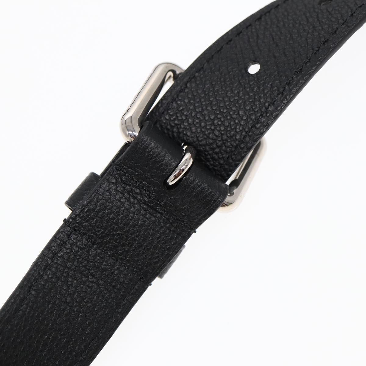 LOUIS VUITTON Adjustable Shoulder Strap Leather 28.3""-35.8"" Black Auth am6725