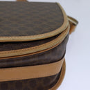 CELINE Macadam Canvas Shoulder Bag PVC Leather Brown Gold Auth am6745-15