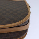 CELINE Macadam Canvas Shoulder Bag PVC Leather Brown Gold Auth am6745-17