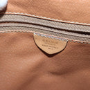 CELINE Macadam Canvas Shoulder Bag PVC Leather Brown Gold Auth am6745-12