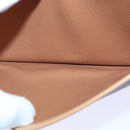 CELINE Macadam Canvas Shoulder Bag PVC Leather Brown Gold Auth am6745-22