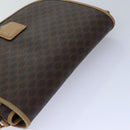 CELINE Macadam Canvas Shoulder Bag PVC Leather Brown Gold Auth am6745-6