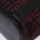 GIVENCHY Tote Bag Canvas Red Gold Auth am6746-14