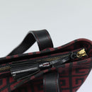 GIVENCHY Tote Bag Canvas Red Gold Auth am6746-8