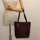 GIVENCHY Tote Bag Canvas Red Gold Auth am6746-22