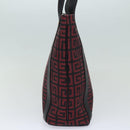 GIVENCHY Tote Bag Canvas Red Gold Auth am6746-3