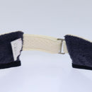 CHANEL Sports Sun Visor Cotton White Silver CC Auth am6754-12