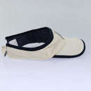 CHANEL Sports Sun Visor Cotton White Silver CC Auth am6754-6