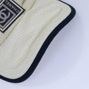 CHANEL Sports Sun Visor Cotton White Silver CC Auth am6754-8