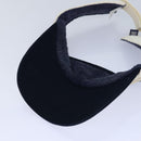 CHANEL Sports Sun Visor Cotton White Silver CC Auth am6754-9