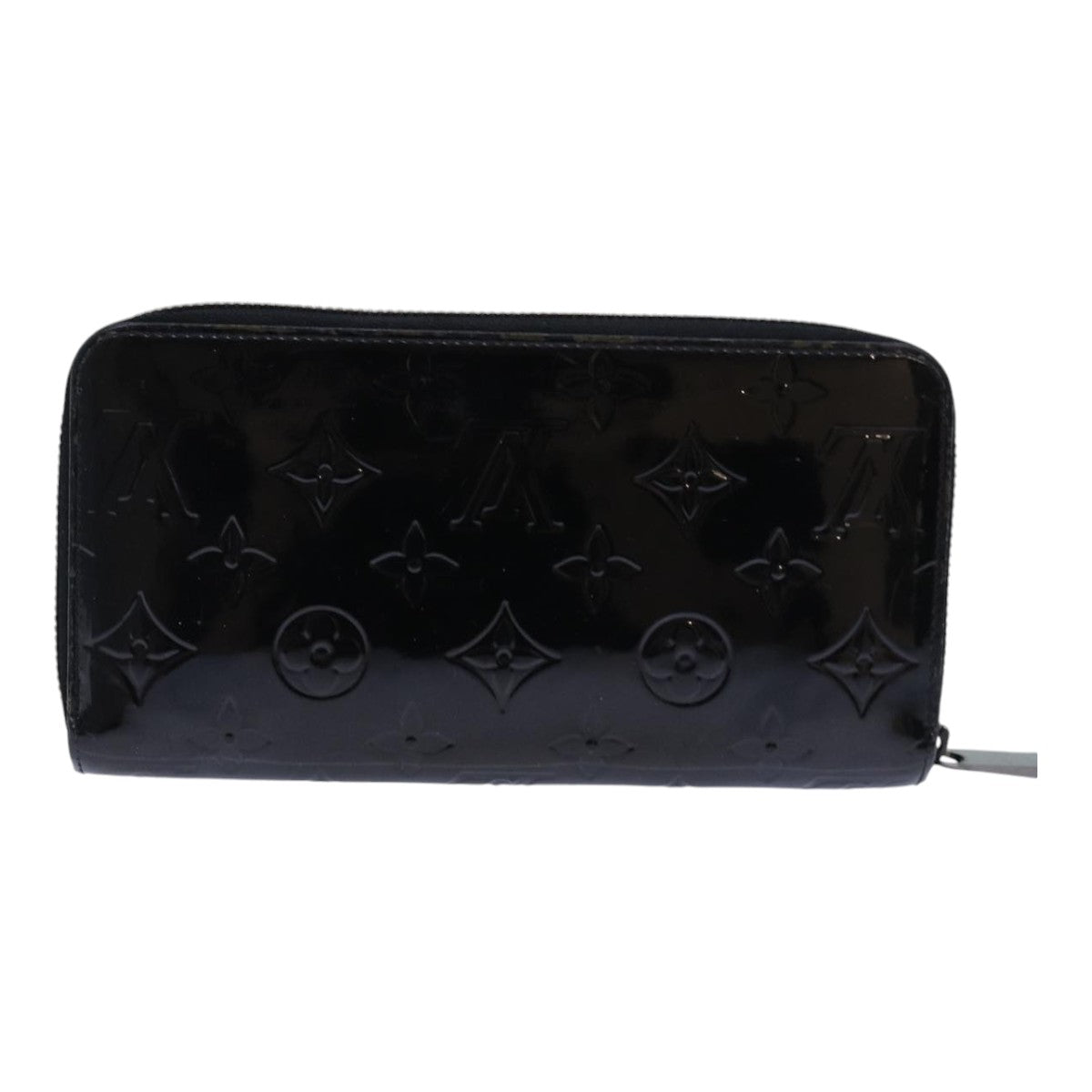 LOUIS VUITTON Vernis Zippy Wallet Long Wallet Noir Manetic M90075 LV Auth am6756 - 0