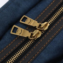 Coach Tea Rose Rogue 25 Hand Bag Denim 2way Blue Gold Auth am6757-18