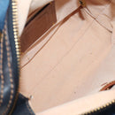 Coach Tea Rose Rogue 25 Hand Bag Denim 2way Blue Gold Auth am6757-11