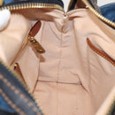 Coach Tea Rose Rogue 25 Hand Bag Denim 2way Blue Gold Auth am6757-19