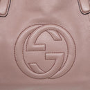 GUCCI Soho Hand Bag Leather 2way Gold Pink 336751 Auth am6760-18