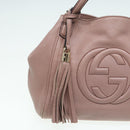 GUCCI Soho Hand Bag Leather 2way Gold Pink 336751 Auth am6760-19