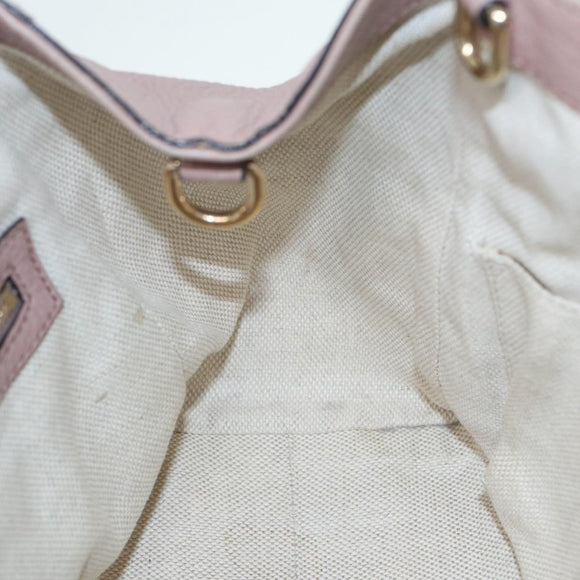 GUCCI Soho Hand Bag Leather 2way Gold Pink 336751 Auth am6760