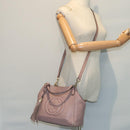 GUCCI Soho Hand Bag Leather 2way Gold Pink 336751 Auth am6760-26