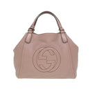 GUCCI Soho Hand Bag Leather 2way Gold Pink 336751 Auth am6760-13