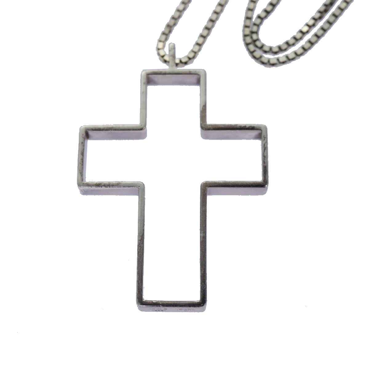 GUCCI Cross Necklace Ag925 Silver Auth am6763