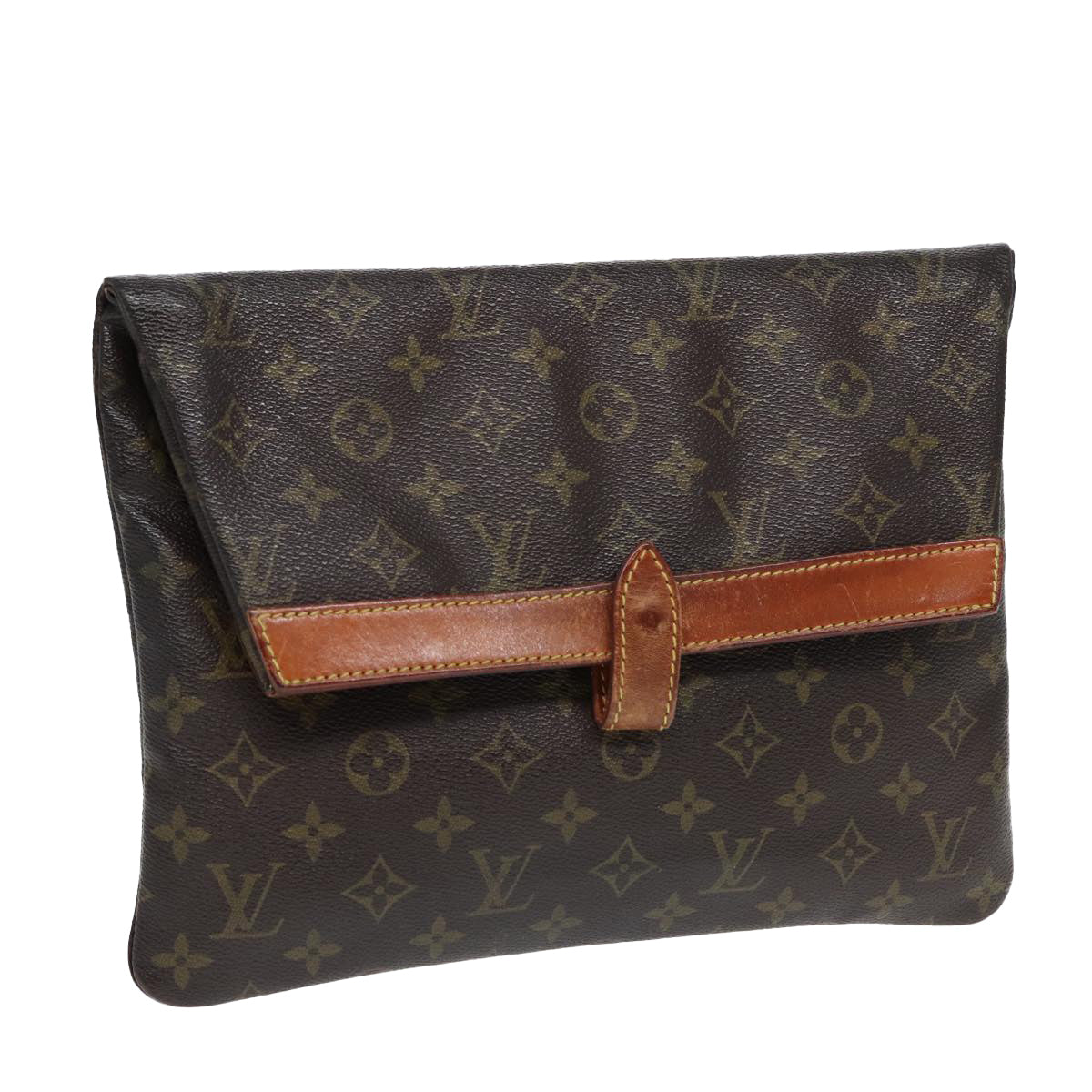 LOUIS VUITTON Monogram Pochette Priant Clutch Bag M51805 LV Auth am6777