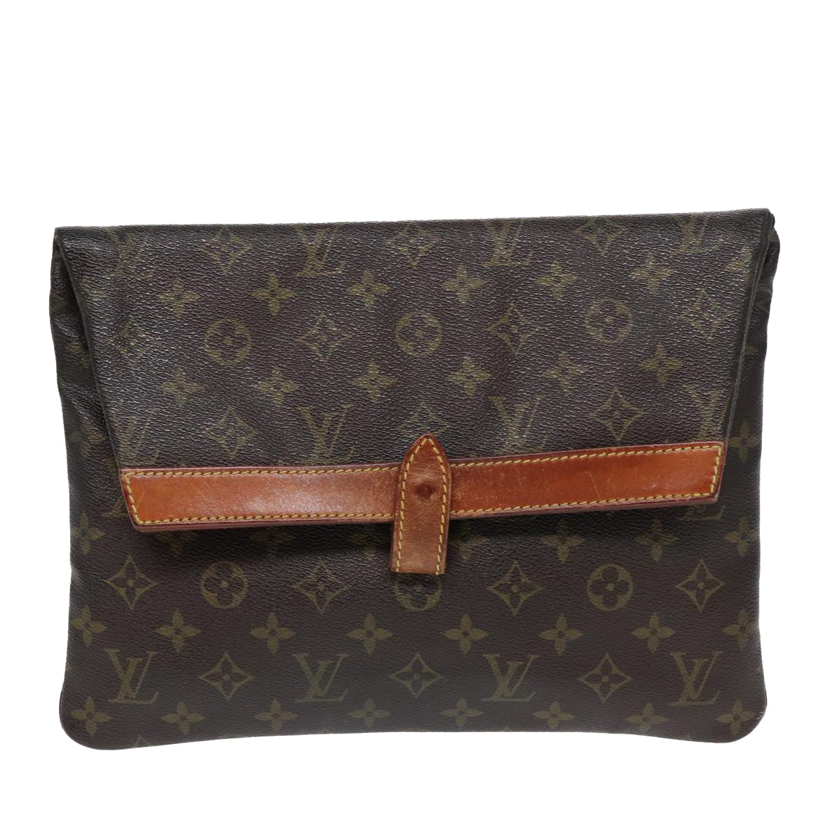 LOUIS VUITTON Monogram Pochette Priant Clutch Bag M51805 LV Auth am6777