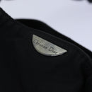 Christian Dior Maris Pearl Hand Bag Nylon Black Silver Auth am6778-10