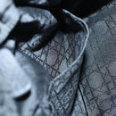 Christian Dior Maris Pearl Hand Bag Nylon Black Silver Auth am6778-20