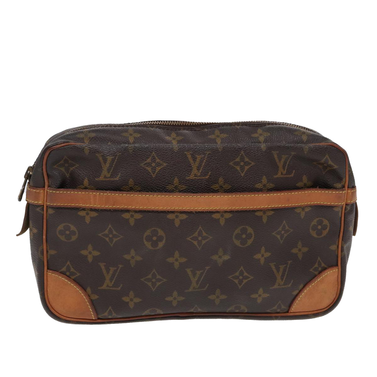 LOUIS VUITTON Monogram Compiegne 28 Clutch Bag M51845 LV Auth am6780