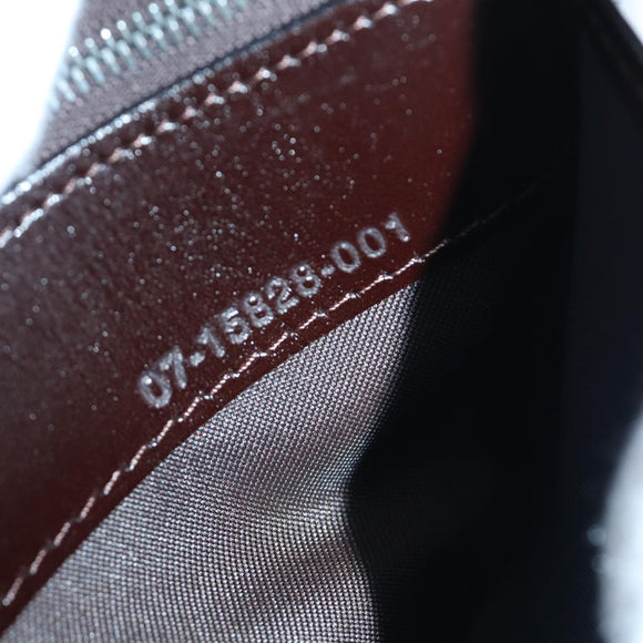 FENDI Zucca Canvas Long Wallet Black Brown Silver Auth am6788