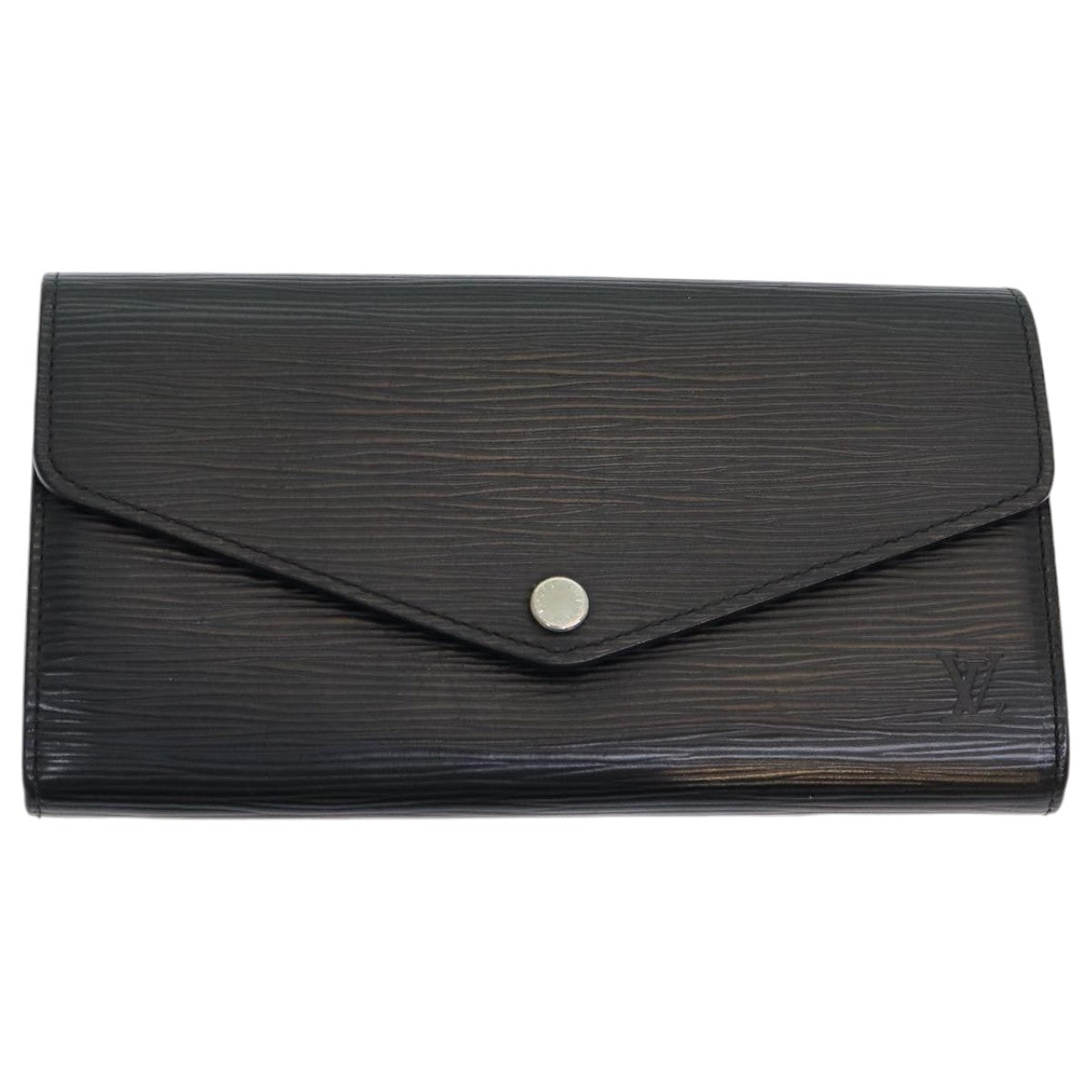 LOUIS VUITTON Epi Portefeuille Sarah Long Wallet Black M63742 LV Auth am6807