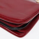 GUCCI Chain Shoulder Bag Leather Red Gold 576422 Auth am6808V-15