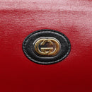 GUCCI Chain Shoulder Bag Leather Red Gold 576422 Auth am6808V-10