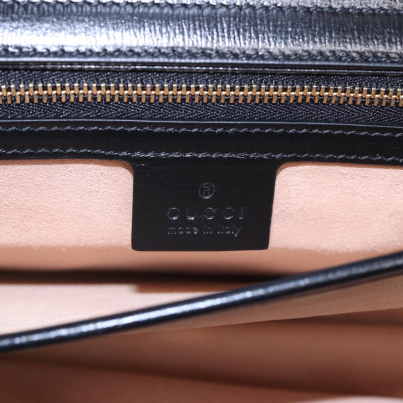 GUCCI Chain Shoulder Bag Leather Red Gold 576422 Auth am6808V