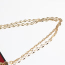 GUCCI Chain Shoulder Bag Leather Red Gold 576422 Auth am6808V-8