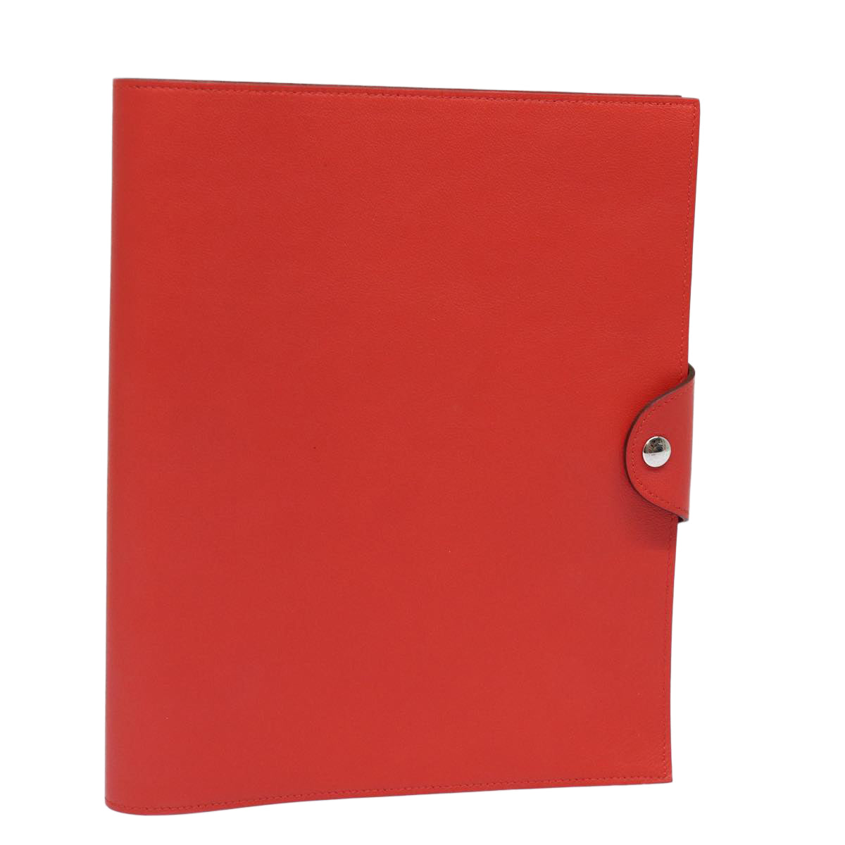 HERMES Yuris GM Note Cover Leather Red Auth am6812