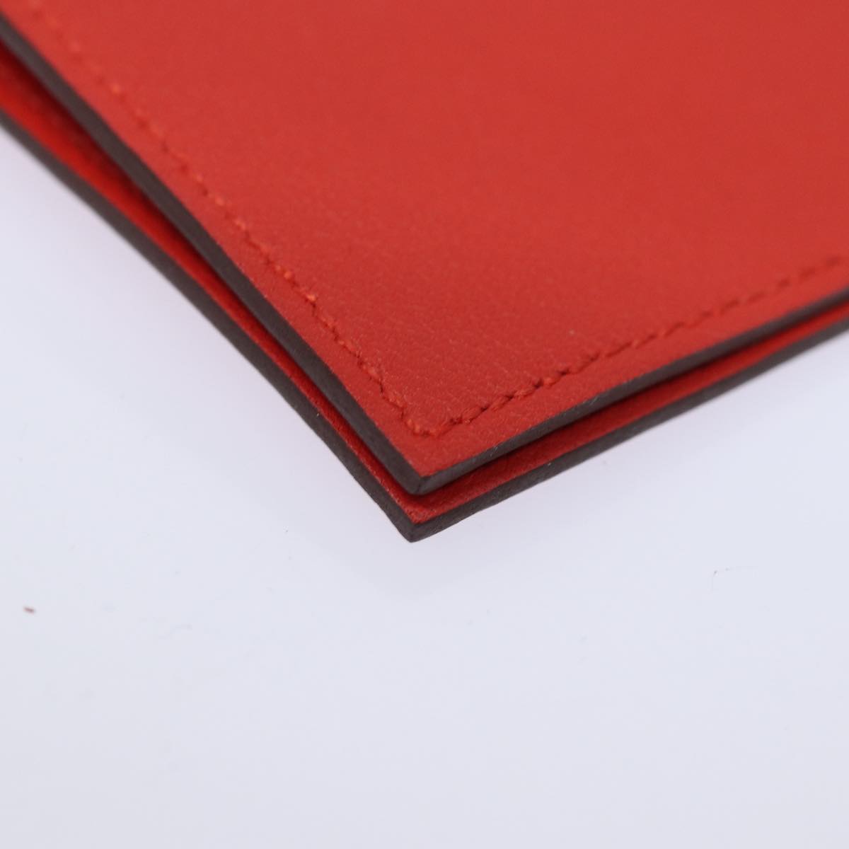 HERMES Yuris GM Note Cover Leather Red Auth am6812