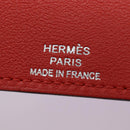 HERMES Yuris GM Note Cover Leather Red Auth am6812-9