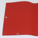 HERMES Yuris GM Note Cover Leather Red Auth am6812-17