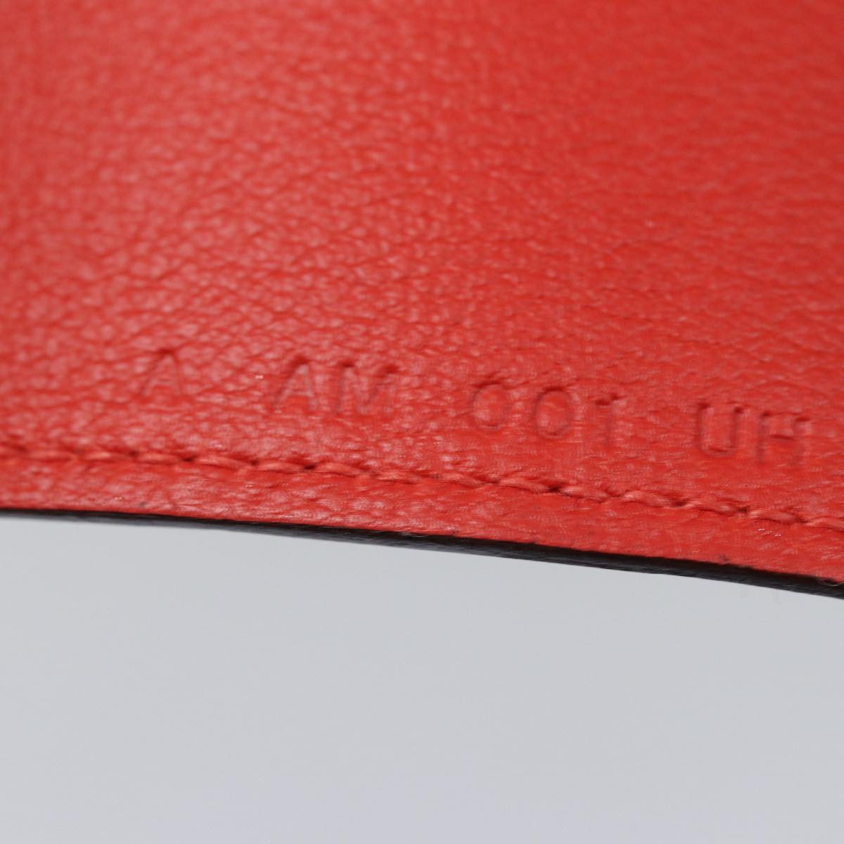 HERMES Yuris GM Note Cover Leather Red Auth am6812