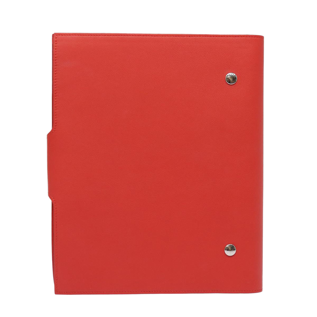 HERMES Yuris GM Note Cover Leather Red Auth am6812 - 0