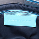 BALENCIAGA Turn Lock Chain Shoulder Bag Leather Beige Gray Silver Auth am6814V-18