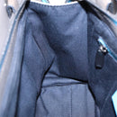 BALENCIAGA Turn Lock Chain Shoulder Bag Leather Beige Gray Silver Auth am6814V-20