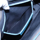 BALENCIAGA Turn Lock Chain Shoulder Bag Leather Beige Gray Silver Auth am6814V-21