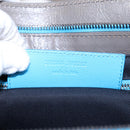 BALENCIAGA Turn Lock Chain Shoulder Bag Leather Beige Gray Silver Auth am6814V-12